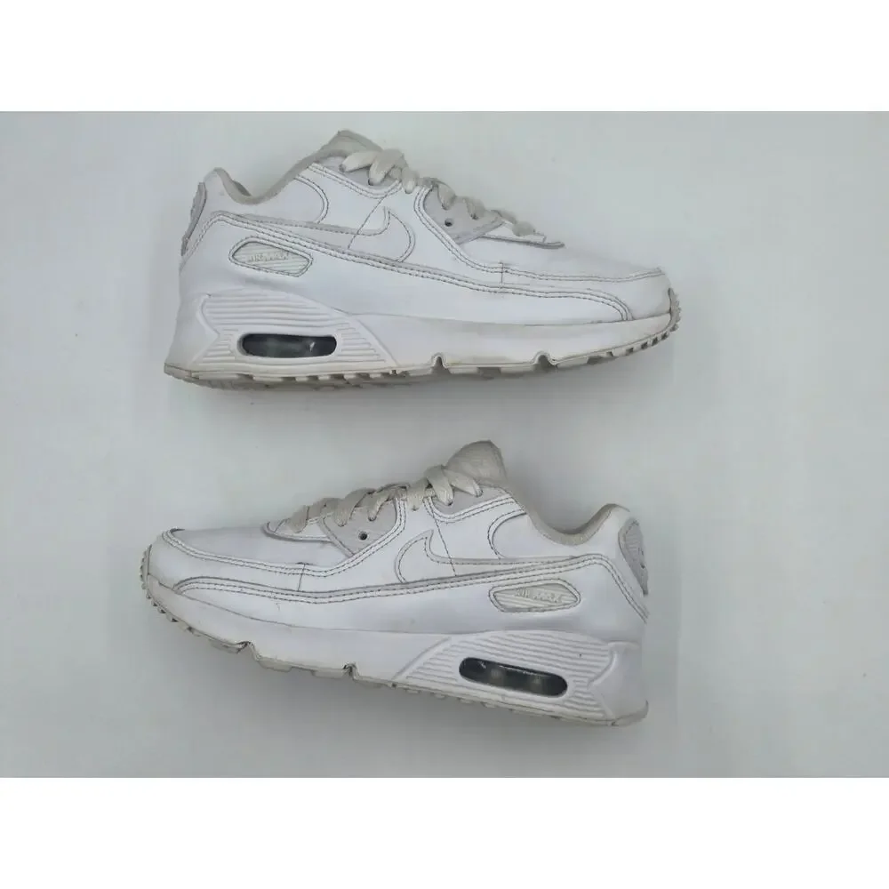 Nike Air Max 90 Youth 3Y White Running Shoes Classic Air Cushion